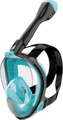 XDive Silicone Full Face Diving Mask Crystal Turquoise S/M Light Blue