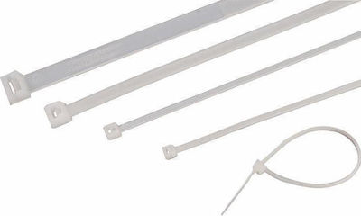 Eurolamp Pack of 100pcs White Plastic Cable Ties 200x2.5mm 147-54005