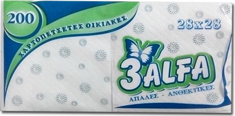 3Alfa 200 Napkins White