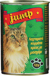 Jump Κονσέρβα Nasses Katzenfutter für Katze in Dose mit Kalb 400gr