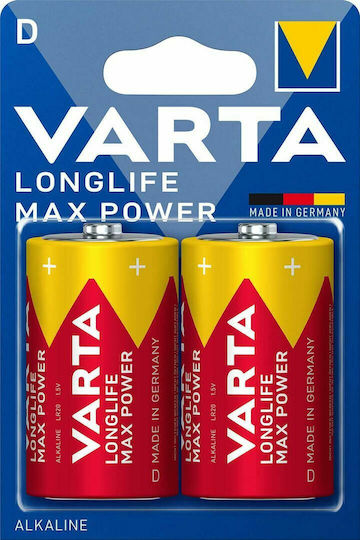 Varta Longlife Max Power Αλκαλικές Μπαταρίες D 1.5V 2τμχ
