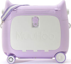 Muuhoo MH6649 Παιδική Βαλίτσα με ύψος 51cm Λευκό/Μωβ