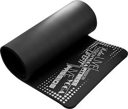 Lifefit Trainingsmatte Pilates Schwarz 180x60x1,5cm