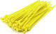 Bostik Den Braven Plastic Cable Ties 100mm x 2.5mm in Yellow Colour (100 pcs)