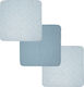 Bebejou Hero Cotton Swaddle Wraps Light Blue 70x70cm. 3pcs