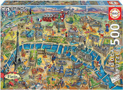 Paris Map Puzzle 2D 500 Pieces