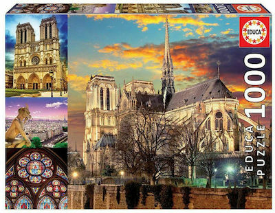 Notre Dame Collage Puzzle 2D 1000 Bucăți