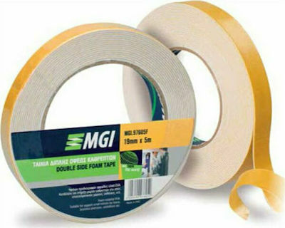 MGI Αφρώδης Self-Adhesive Foam Double-Sided Tape 19mmx5m 1pcs