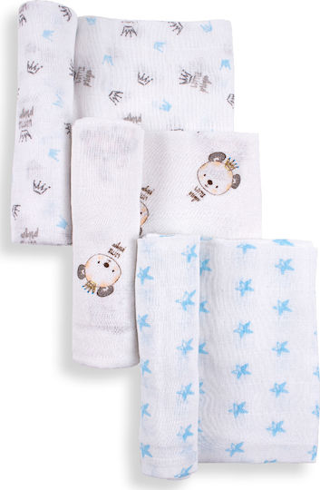 Interbaby Одеяло За Пелени 80x80см 3 Бройки