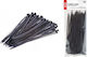 AMiO Plastic Cable Ties 200mmx2.5mm in Black Colour 100pcs 02152