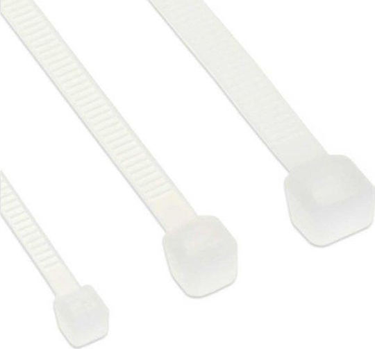 InLine Legături Cablu Din Plastic 350mmx4.8mm În Culoare Albă 100 Buc