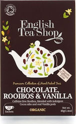 English Tea Shop Organic Product Red Tea Organic Tea Chocolate, Rooibos & Vanilla 20 Bags 40gr