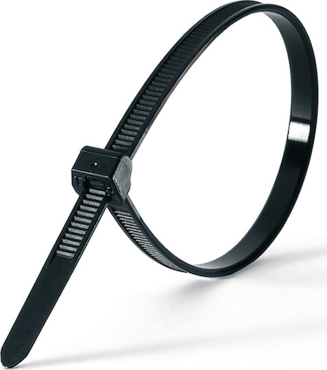 CHS Plastische Kabelbinder 750mmx7.5mm in Schwarz Farbe (100 Stück) 02.012.0100