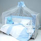 SB Home Tulle Baby Crib Mosquito Net 480x180cm Light Blue