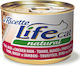 Lifecat Natural Hrană Umedă pentru Pisici Adulte în Conservă cu Carne de vită și Ham 150gr