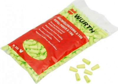 Wurth X-100 Earplugs Green 200pcs 0899300336