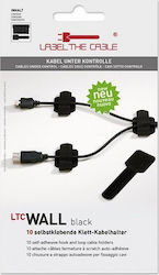 Label The Cable Kabelbinder Kunststoff in Schwarz Farbe 10 Stück