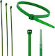 Cable Ties Plastic 300mmx4.8mm In Green Colour 100pcs