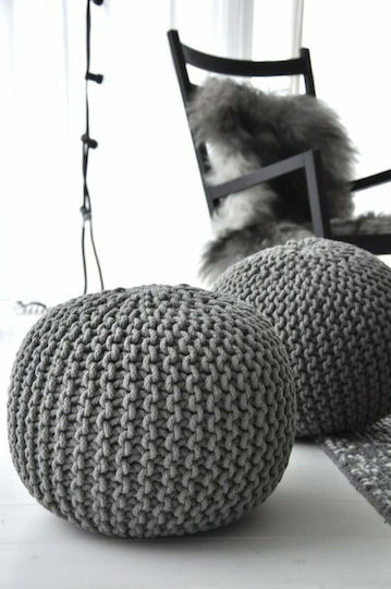 Bean Bag Stool Waterproof Anthracite 50x50x35cm