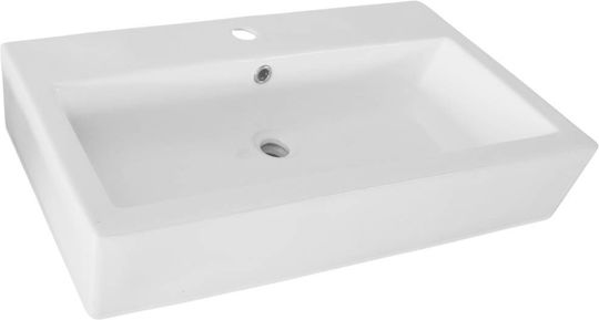 Ceramita F693 Επικαθήμενος Νιπτήρας Πορσελάνης 80x43x13cm Λευκός