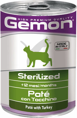 Monge Κονσέρβα Wet Food for Sterilised Adult Cats In Can with Turkey Sterilised 1pc 400gr