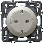 Legrand Celiane Single Power Socket Silver