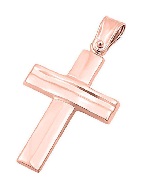 9K Pink gold men's cross, T03219