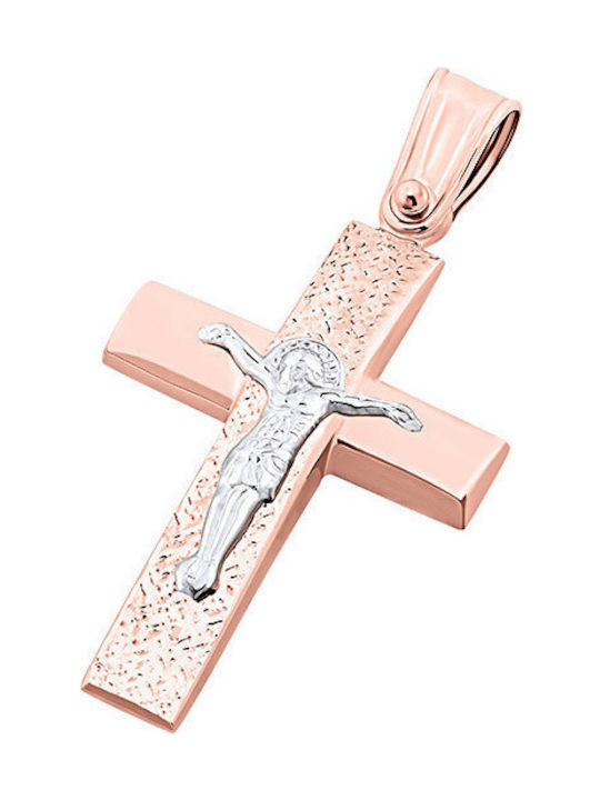 9K Pink gold men's cross, T04519