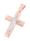 9K Pink gold men's cross, T04719