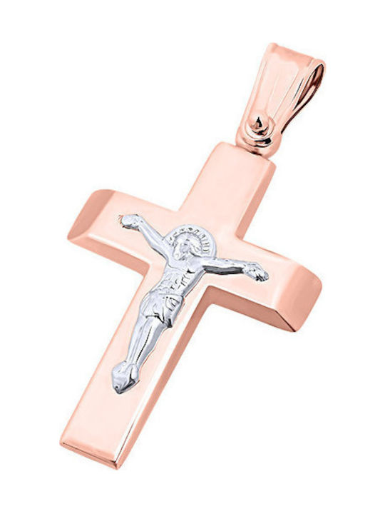 9K Pink gold men's cross, T04619