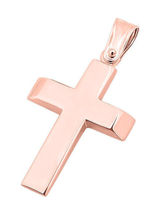 9K Pink gold men's cross, T00719