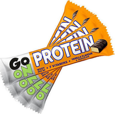 Go On Nutrition Protein Bars with 20% Protein & Flavor Chocolate Vanilla 24x50gr