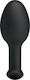 Pretty Love Heavy Ball Silicone Butt Plug Medium Πρωκτική Σφήνα Medium Black 8.4cm