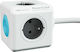 Allocacoc Smart PowerCube 4 Θέσεων με Διακόπτη και Καλώδιο 1.5m Γκρι