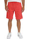 All Over Embroidered Men's Sports Print Shorts Red