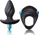 Rocks Off Ibex Πρωκτικές Σφήνες με Δόνηση Σετ Black 12cm 2τμχ