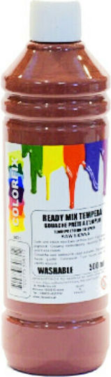 Colorfix Ready Mix Tempera Paints Raw Sienna in Bottle 500ml 1pcs