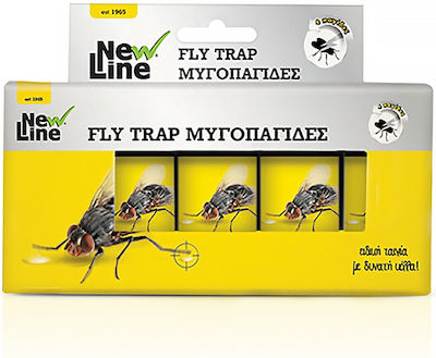 New Line Παγίδα για Μύγες με Κολλητική Επιφάνεια 4τμχ