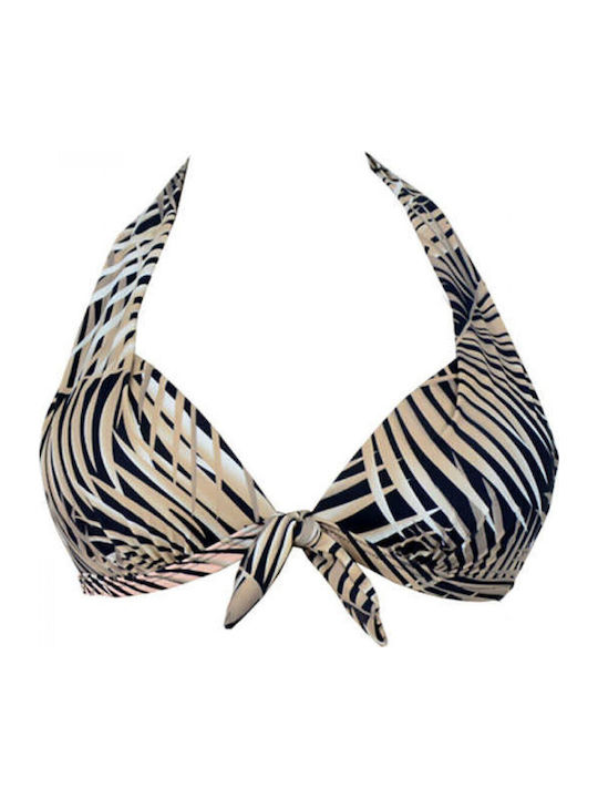 BP-2165 Bikini Oberteile C Becher Blumen Bronze