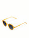 Meller Hasan Women's Sunglasses with Yellow Acetate Frame and Black Polarized Lenses Amber Carbon