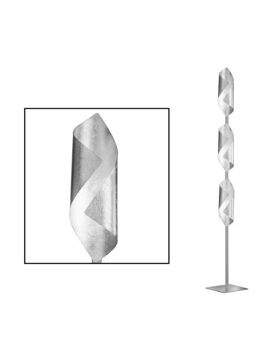 Wofi Safira Floor Lamp H142xW20cm. Silver