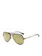 Pepe Jeans Men's Sunglasses with Brown Metal Frame and Green Lens PJ7357-C2