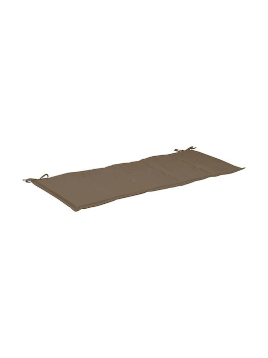 vidaXL Waterproof Garden Bench Cushion Taupe 120x50cm.