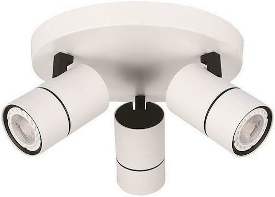 Eurolamp Triple Spot with Socket GU10 in White Color