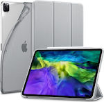 ESR Rebound Flip Cover Silicon / Piele artificială Silver Grey (iPad Pro 2020 11")