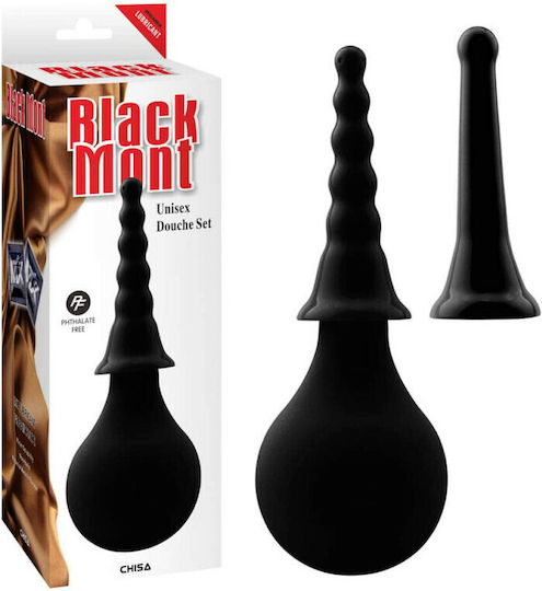 Chisa Novelties Black Mont Unisex Douche Set Πρωκτικό Ντους Black 15cm