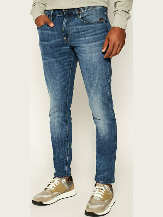 Revend Skinny Men's Jeans Pants Elastic Skinny Fit Blue
