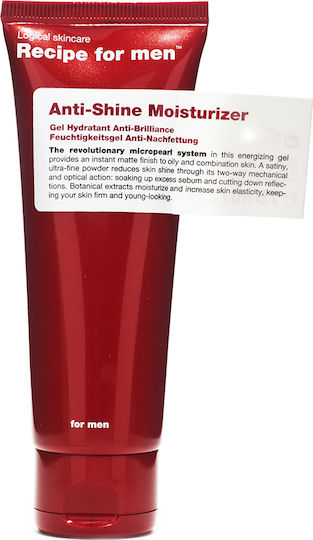 Recipe For Men Anti-Shine Moisturiser Men's Cream Face 75ml