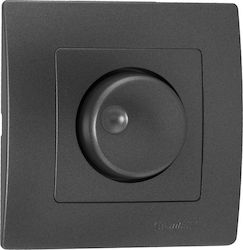 LMS Recessed Simple Complete Dimmer Switch Rotary 600W Black