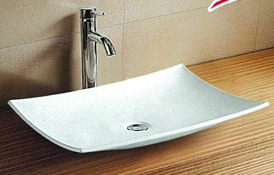 Gloria Suite Надеждна мивка Порцелан 60x40x12см Бял